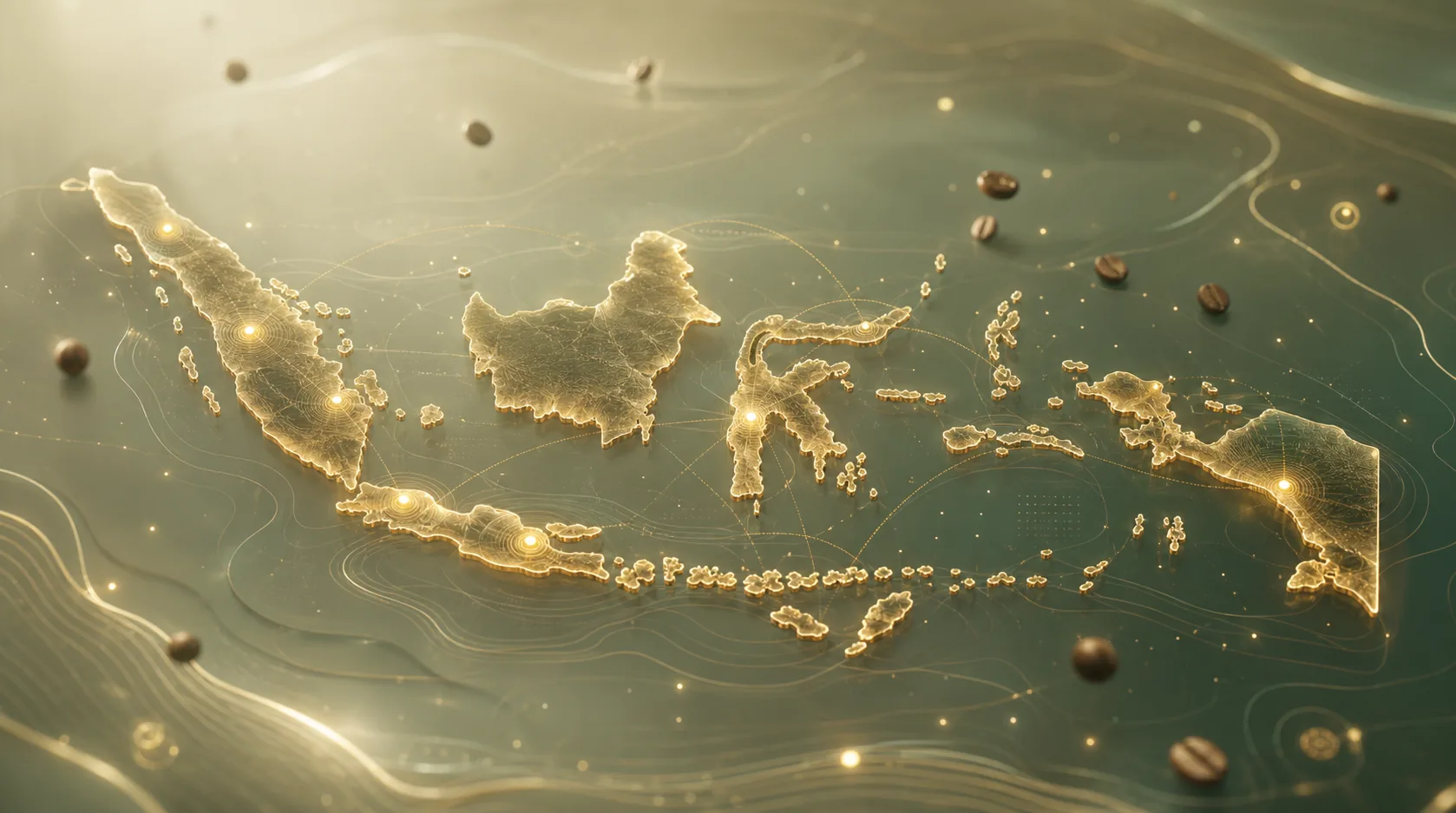 Coffee origin and export network visualization